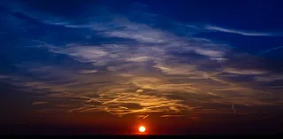 日落，颜色，天空，余辉，云，多彩