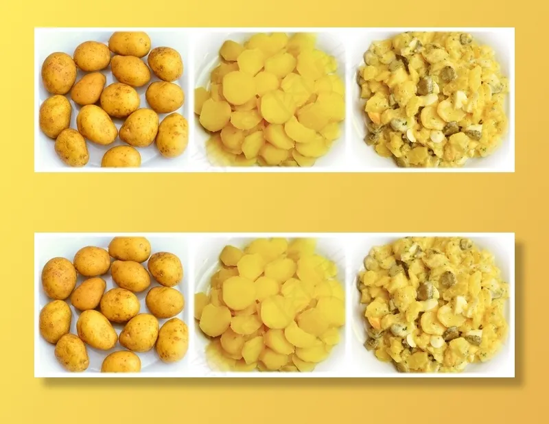 土豆，土豆片，土豆沙拉，厨师，准备