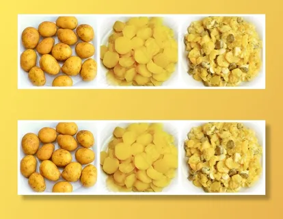 土豆，土豆片，土豆沙拉，厨师，准备