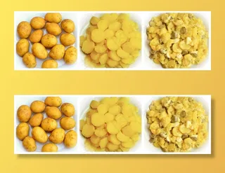 土豆，土豆片，土豆沙拉，厨师，准备