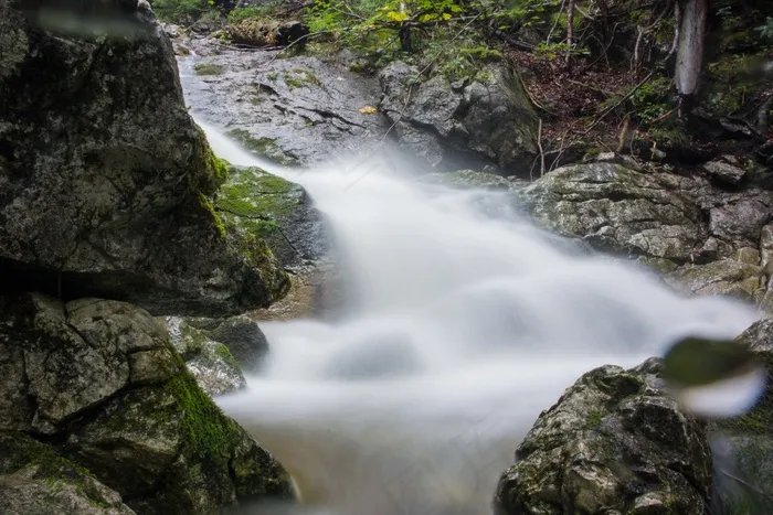 水，巴赫，流量，性质，水域，跑步水，岩