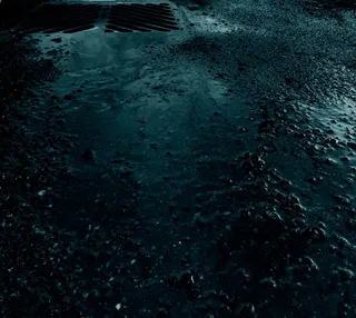 下水道，雨，水，水坑，路面，道路，街