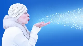 吹，吹，冷，女性，女孩，手，人