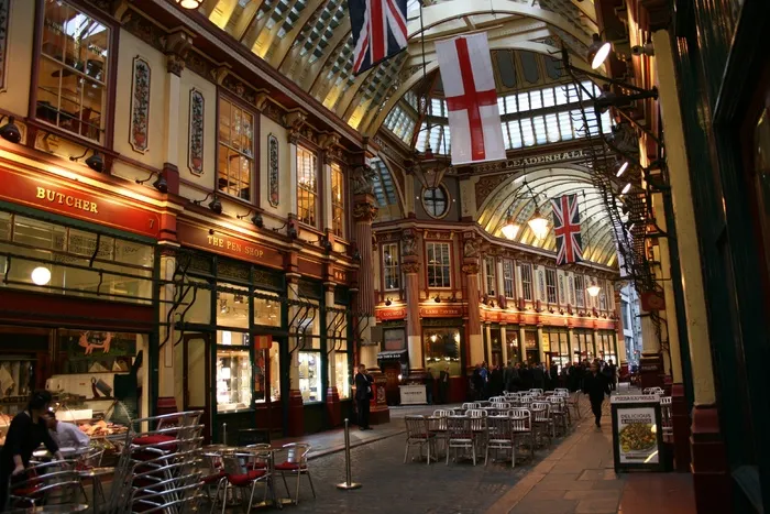 Leadenhall市场，伦敦，市场，英国，英国