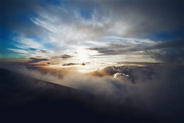 种，山，范围，风景，视图，阳光