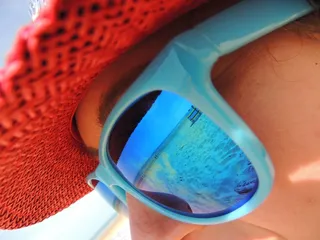 太阳镜，女人，夏天，法国，海岸线，假期