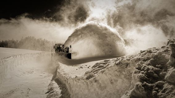 雪，冬天，机，降雪，雪花，户外