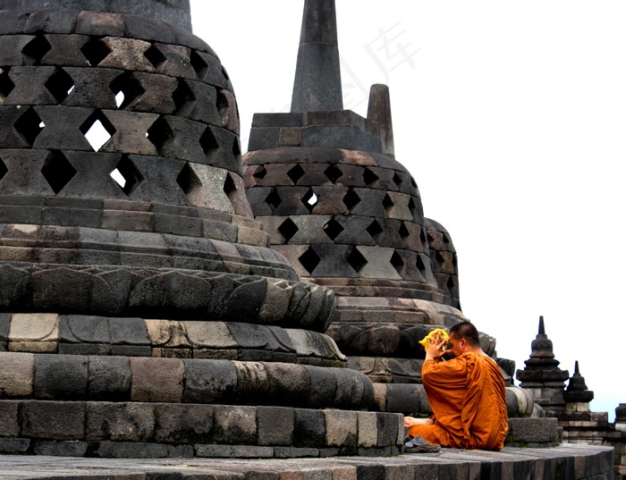 Budha，Sembayang，Biksu，Candi Borobudur，Magelang