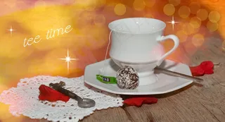 餐具，杯，碟，三通，下午茶时间，散景