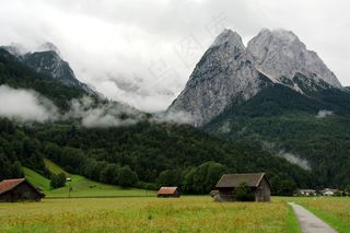 楚格峰，徒步旅行，山脉，阿尔卑斯山，德国