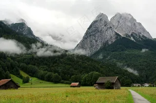 楚格峰，徒步旅行，山脉，阿尔卑斯山，德国