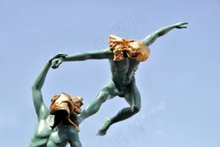 圣特罗佩，雕像，安娜·克罗米，体操运动员，港口