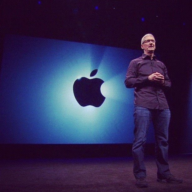 蒂姆·库克（Tim Cook）在昨天的#Apple活动中的出色摄影机角度。 ＃iphone 5