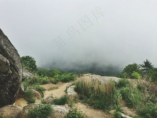行人路，山脉，景观，远足，石头，岩石