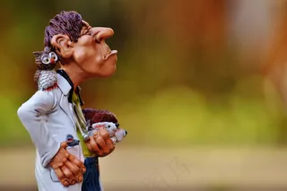 人物活动,女孩,美女,卡通动漫人物,面塑,男兽医控股动物的搞笑小雕像