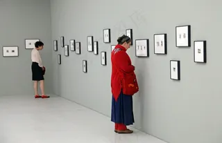 人，女人，影像展，观看，人类，艺术