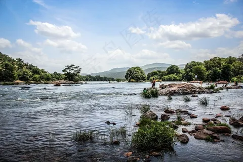 河，峡谷，印度，景观，自然，水，景区