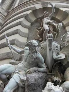 喷泉,维也纳,奥地利,海王星,数字 喷泉,维也纳,奥地利,海王星,数字