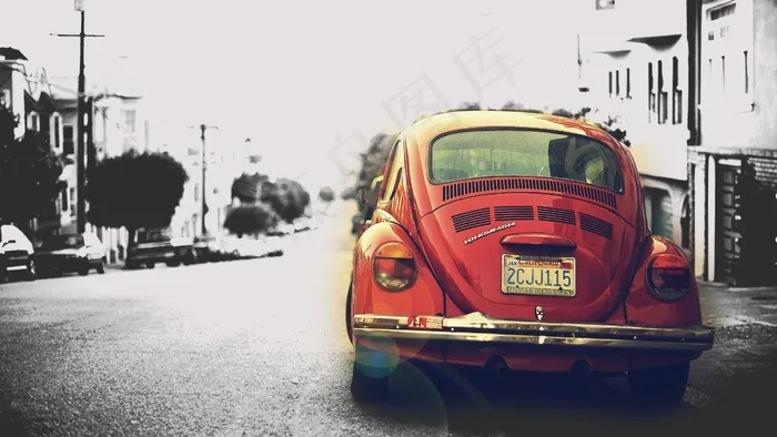 大众汽车，车，酿酒，红色，老车，Fusca