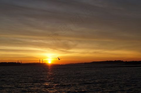 摩根罗特，云日出，太阳，天空，水，傍晚的天空