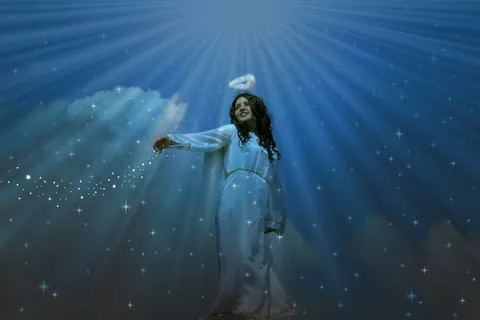 天使,云,翅膀,星星 天使,云,翅膀,星星