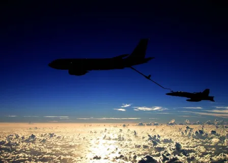 天空，云彩，Kc-135，F A-18C，喷气机，战斗机，加油机
