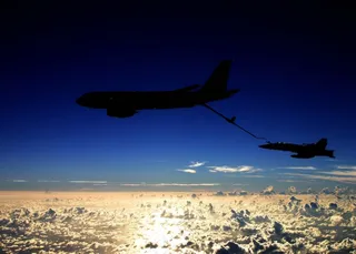 天空，云彩，Kc-135，F A-18C，喷气机，战斗机，加油机