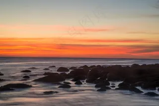 马鲁布拉，悉尼，澳大利亚，日出，岩石，海洋，海