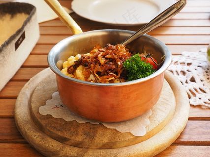 奶酪面，法院，吃，美味，Spätzle，奶酪