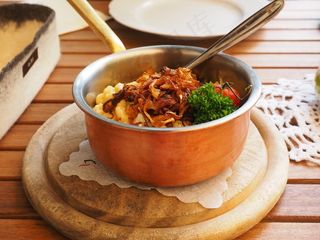 奶酪面，法院，吃，美味，Spätzle，奶酪