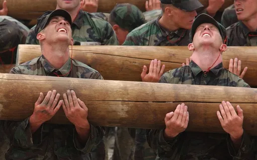 团队合作，团队，强壮，男子，军事，训练，团体