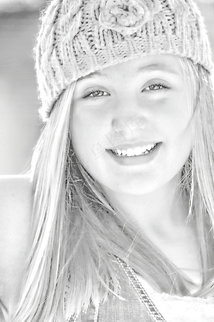 女孩，快乐，微笑女孩，肖像，脸