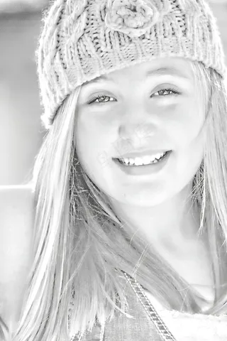 女孩，快乐，微笑女孩，肖像，脸