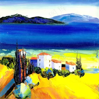 油画,风景,海滩 油画,风景,海滩