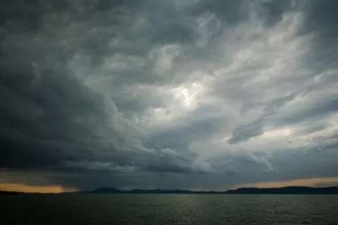 巴拉顿湖,湖,水,景观,夏天,云 巴拉顿湖,湖,水,景观,夏天,云