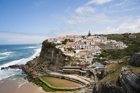 Azenhas Do Mar，葡萄牙，海滩，游泳池，海，哥斯达黎加