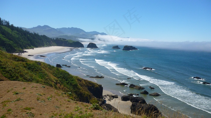 海洋，海岸，波浪，俄勒冈，美国，海滩