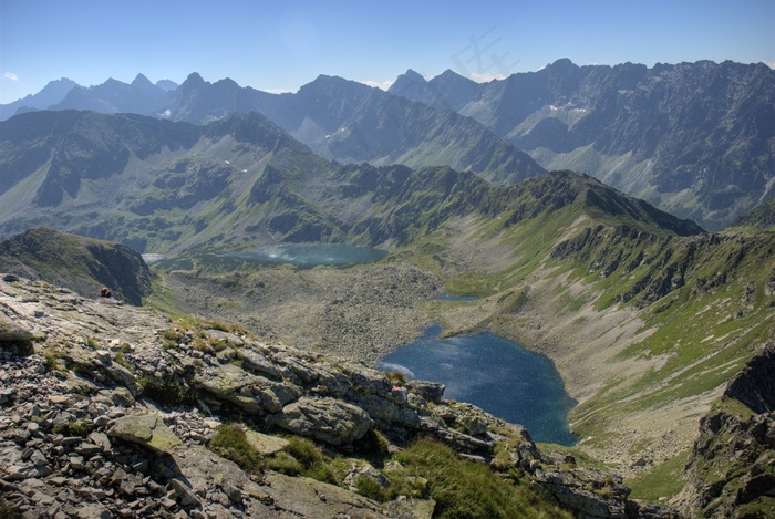 塔特拉，景观，顶视图，山脉，查看，自然