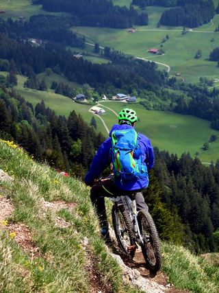 山地自行车，山地自行车，骑自行车的人，高山，山，Transalp