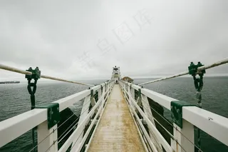 桥，码头，码头，木，建设，结构