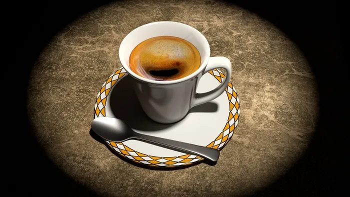 咖啡，杯子，静物，3D，搅拌器