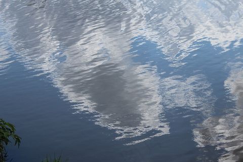 水，镜像，云，反射，水面