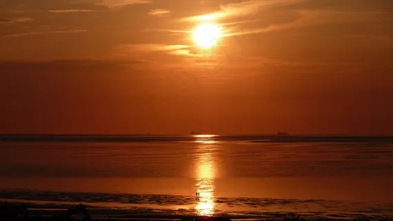 日落,海滩,海,水,瓦特,天空,北海 日落,海滩,海,水,瓦特,天空,北海