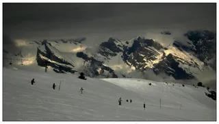 高山，山，瑞士，雪，景观，寒冬