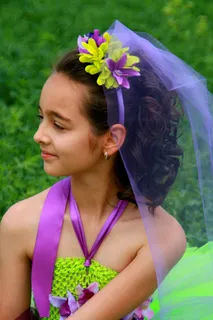 女孩，公主，鲜花，夏天，儿童，肖像