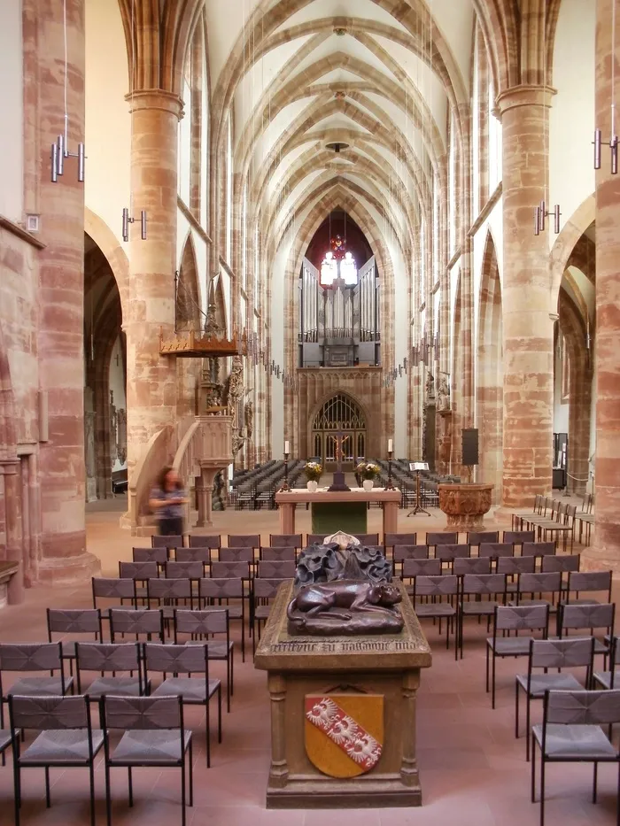Stiftskirche，St Arnual，室内，哥特式，教堂