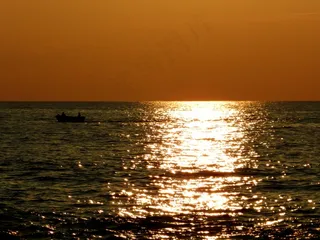 海洋，无限，日落