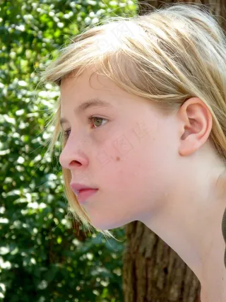 女孩，脸，金发女郎，意见，奇迹，看看，雀斑，眼睛