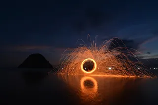 钢丝绒，日落，红岛，海滩，大海，红色，天空