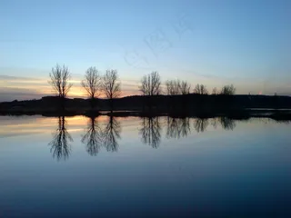 Pommersfelden，水，洪水，淹没，天空，镜像